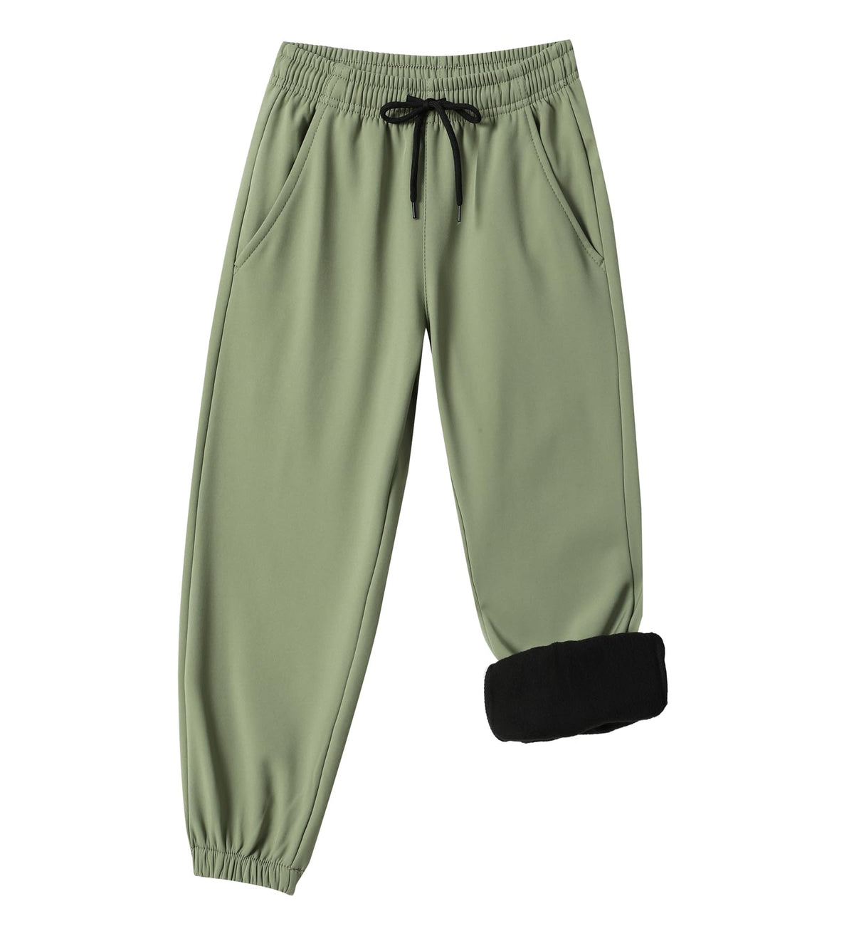 XiaoLongRen Toddler Fleece Lined Warm Joggers for Baby Boys Girls Water Resistant Thermal Winter Sweatpants Kids Hiking Pants(ToddlerSnowPants317-D.Gray6Y)