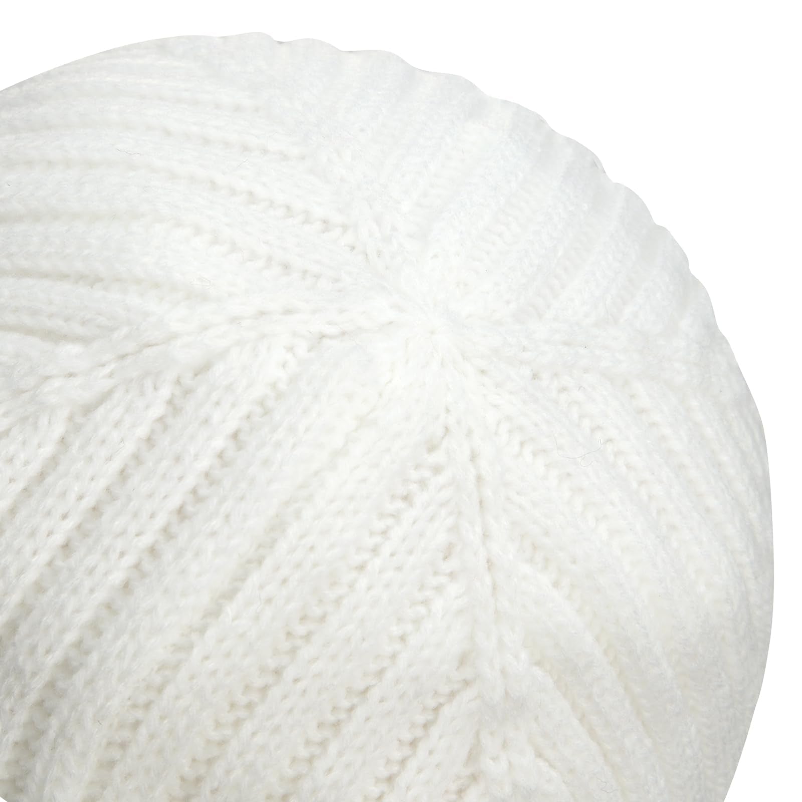 MaxNova Winter Knit Baby Hat 6-12 Months,12-36 Months White