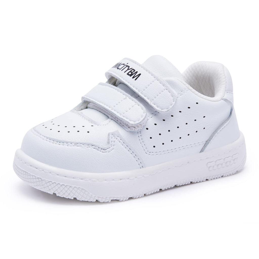 BMCiTYBM Baby Sneakers Infant Walking Shoes Unisex White Size 12-18 Months