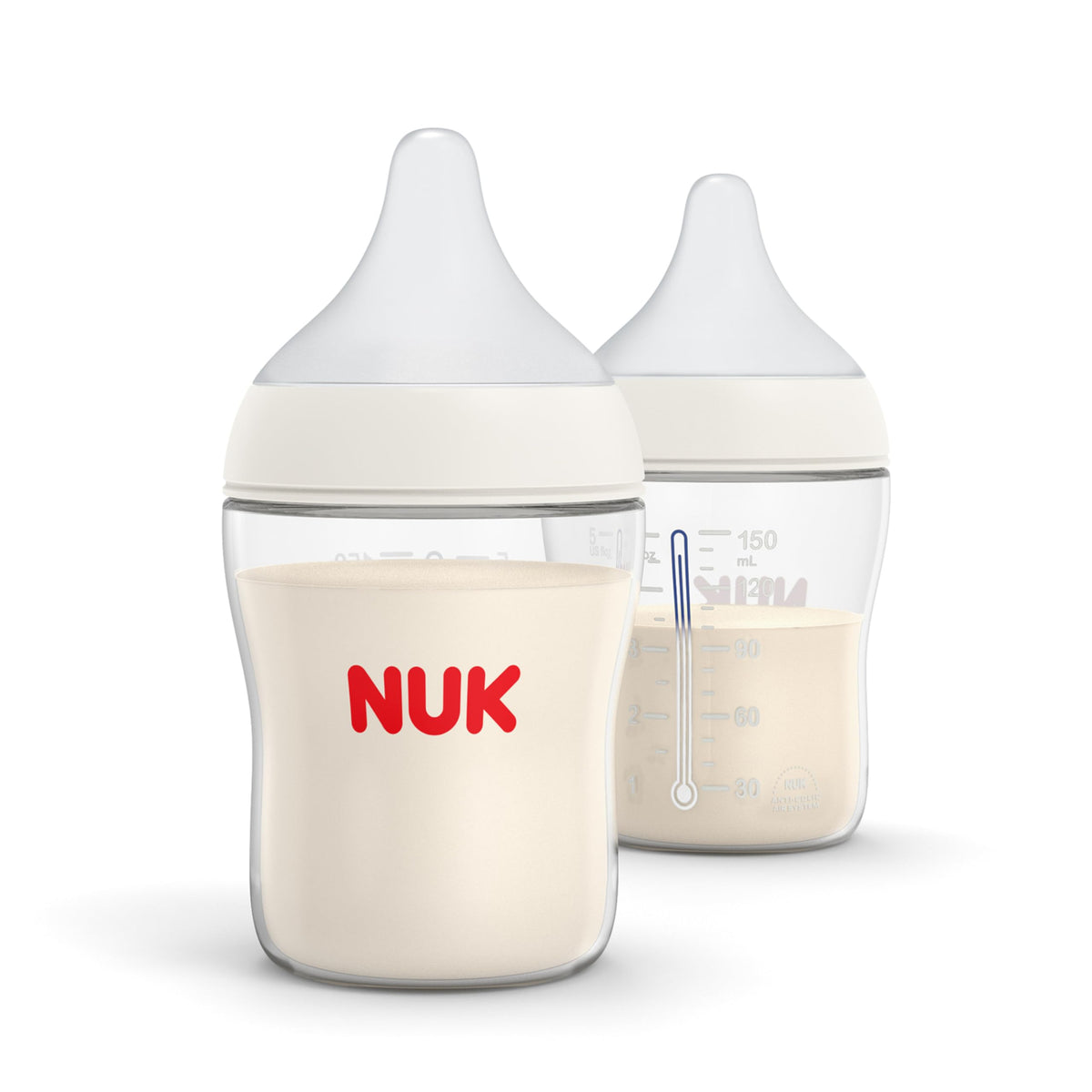 NUK Perfect Match Natural + Anti-Colic Bottle, 8 oz, 2 Pack