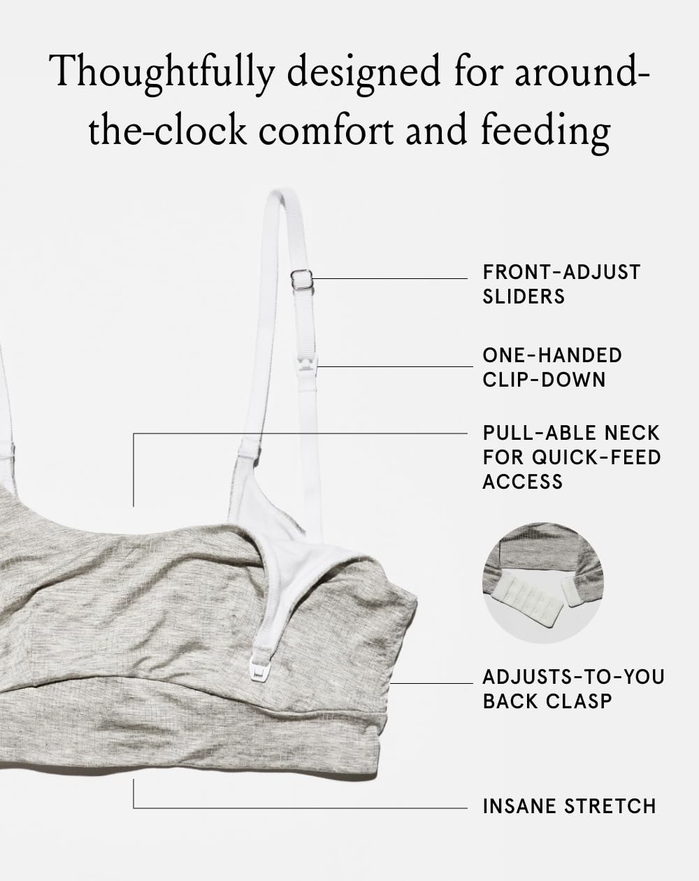 Bodily Everything Wireless Nursing & Maternity Bra with Clip Down Access
