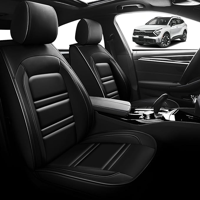Seat Cover for kia sportage 2005-2025 | Car Seat Covers Front Seats, Waterproof Seat Protectors, Automotive Front Seat Covers (Front Seat, Black)