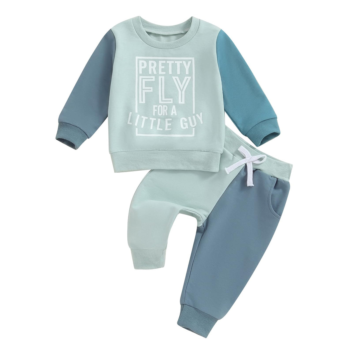 Sejardin Toddler Baby Boy Fall Winter Outfit Long Sleeve Letter Print Sweatshirts and Jogger Pants Infant Boy Clothes (Dads Little Dude Khaki, 12-18 Months)