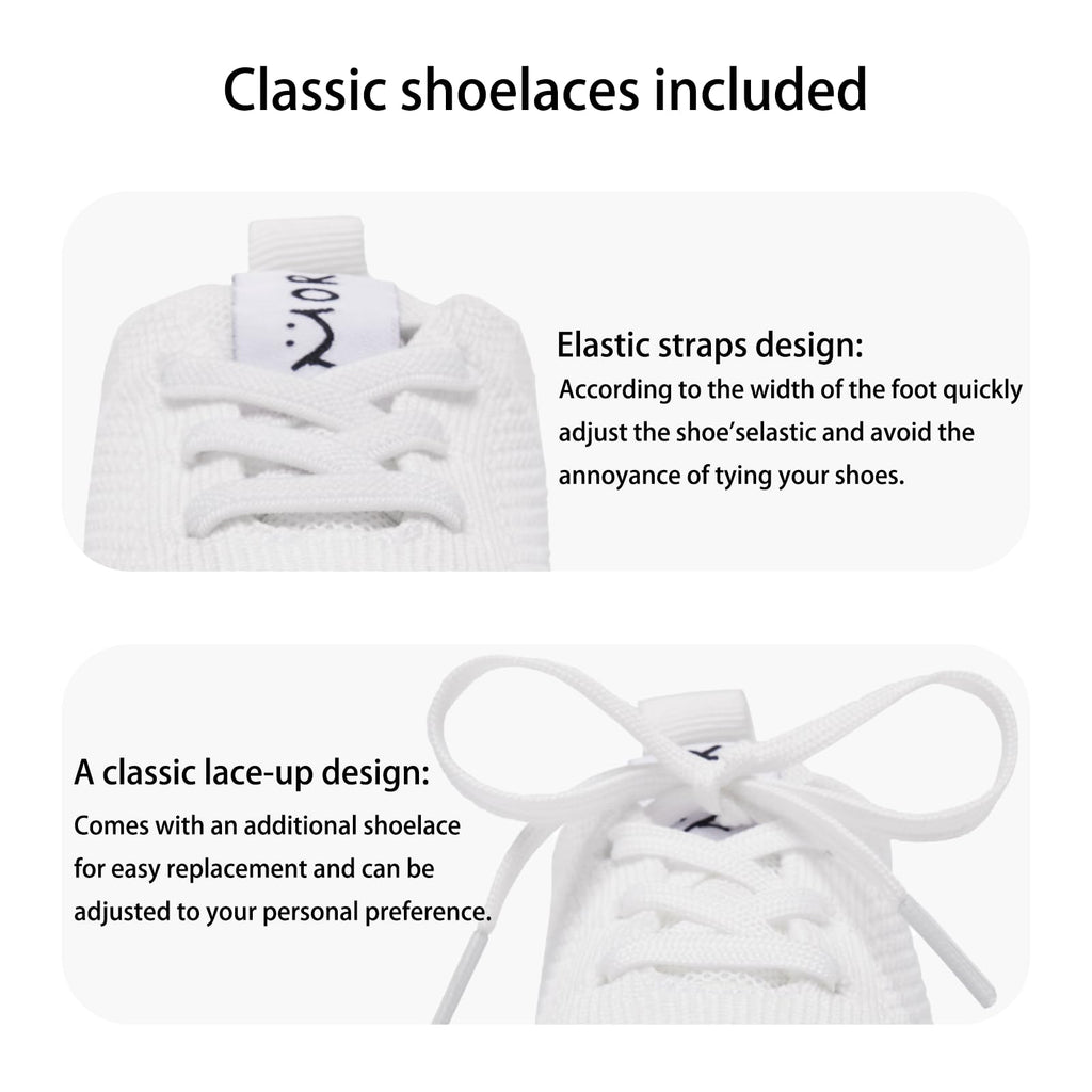 MORENDL Toddler Shoes Baby Walking Sock Shoes Infant Sneakers Boy Girl Barefoot Tennis Shoe Non-Slip Brethable White Size 9