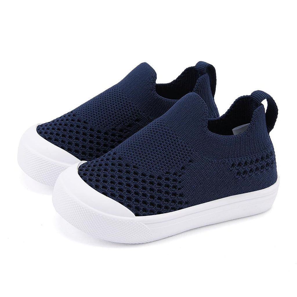 BMCiTYBM Toddler Walking Shoes Baby Boy Girl Barefoot Sneakers Navy Size 8