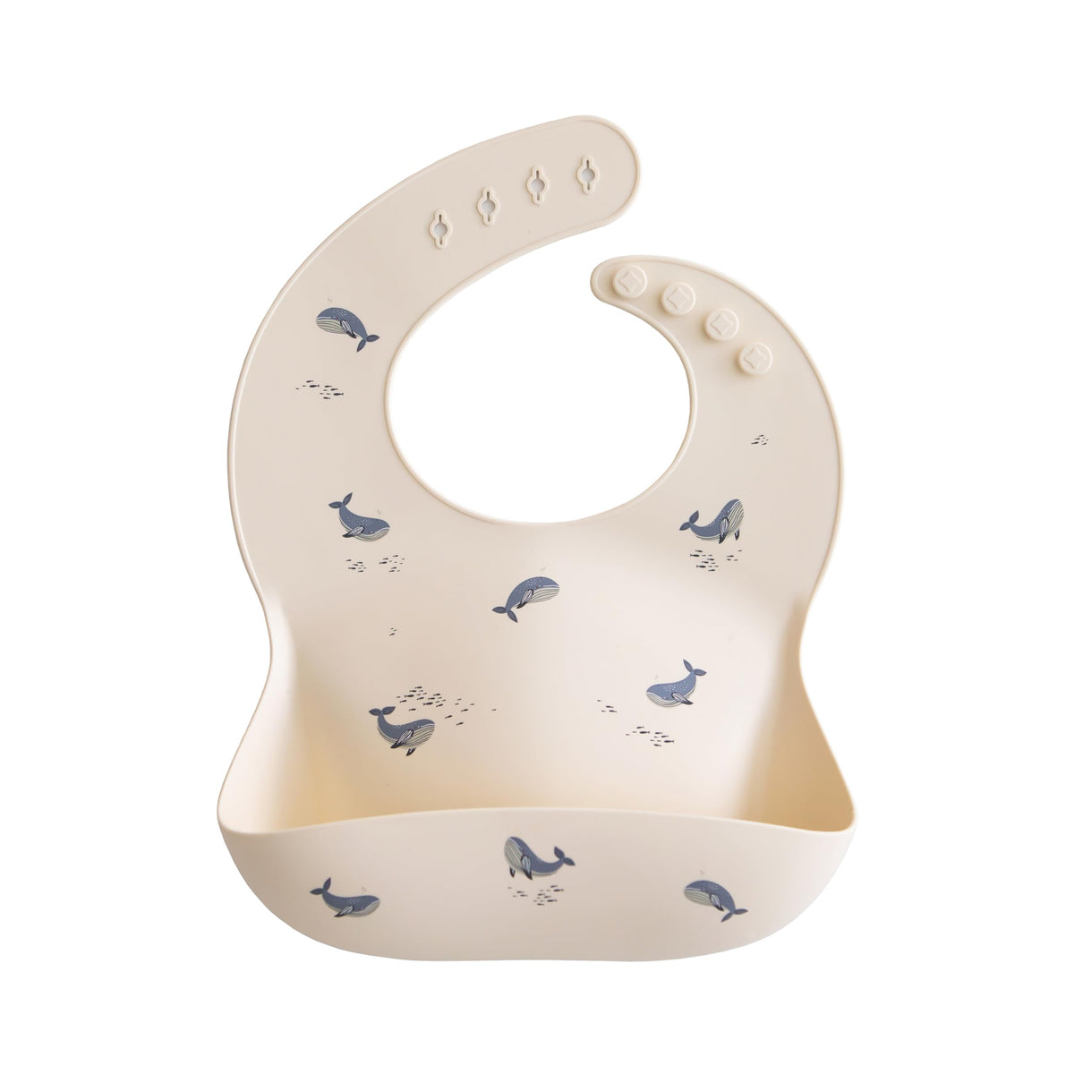 mushie Silicone Baby Bib | Adjustable Fit Waterproof Bibs (Rainbows)