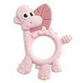 Bibado - Dotty The Dinosaur Teething Toys, Blush - Multi-Sensory Teether - BPA Free Baby Toy - Strengthen Mouth Muscles & Learn Feeding - Dentist Approved - Baby Essentials & Baby Toys - 3 Months+