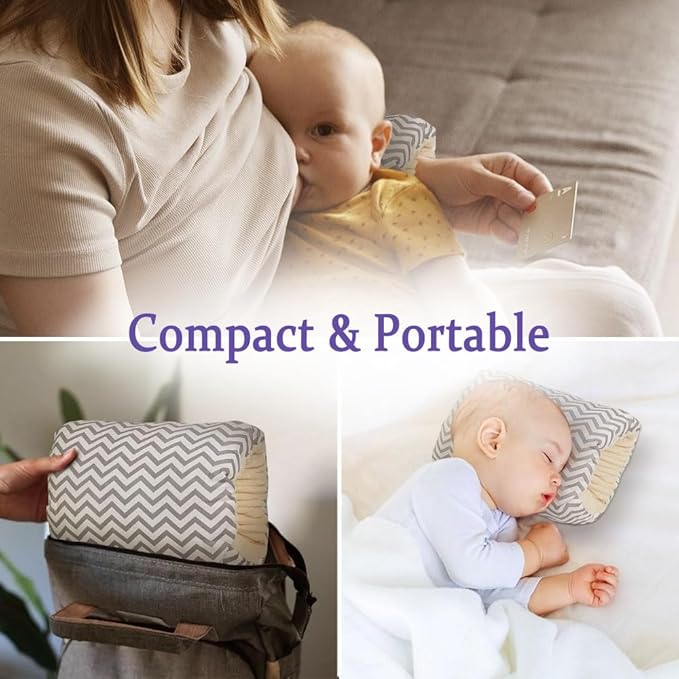 Baby Nursing Arm Breastfeeding Pillow, Breast Feeding Pillows for Babies, Bottle Feeding Travel Pillows for Newborn