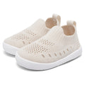 MORENDL Toddler Shoes Baby Walking Sock Shoes Non-Slip Breathable Boys & Girls Sneakers Infant Tennis Shoes Mesh Khaki Size 9