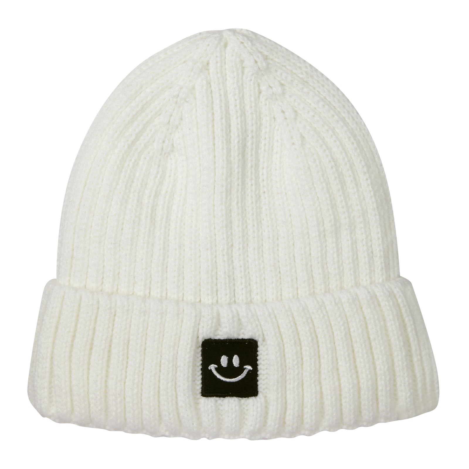MaxNova Winter Knit Baby Hat 6-12 Months,12-36 Months White