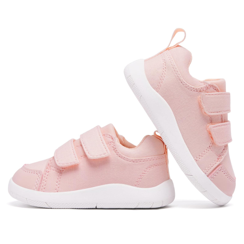 MORENDL Toddler Girl Shoes Baby Wide Toe Box Barefoot Shoes Girls Walking Shoes Non-Slip Minimalist Sneakers Comfort Zero Drop Tennis Outdoor Activities Pink Size 8