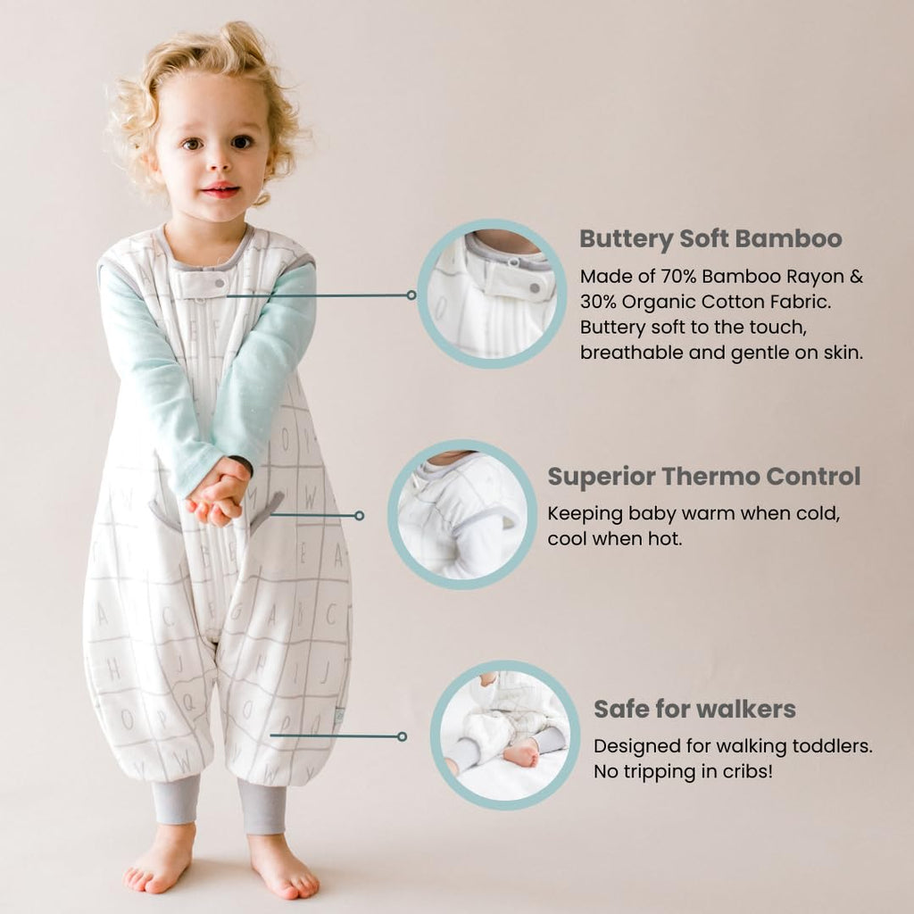 Tealbee Dreamsuit Walker Toddler Sleep Sack with Feet and Legs, 2T-3T