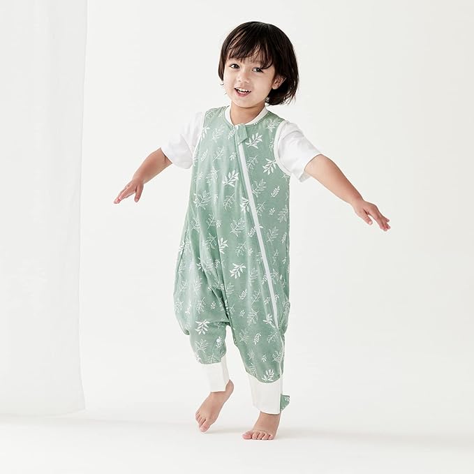 Duomiaomiao 0.5 TOG Toddler Sleep Sack 24-36 Months 100% Cotton Lightweight Baby Sleep Sack with Feet, Breathable Comfy Toddler Wearable Blanket