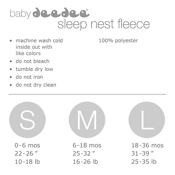 baby deedee Sleep Nest Fleece Baby Sleeping Bag, Wearable Blanket, Mocha Hot Pink, 6-18Month