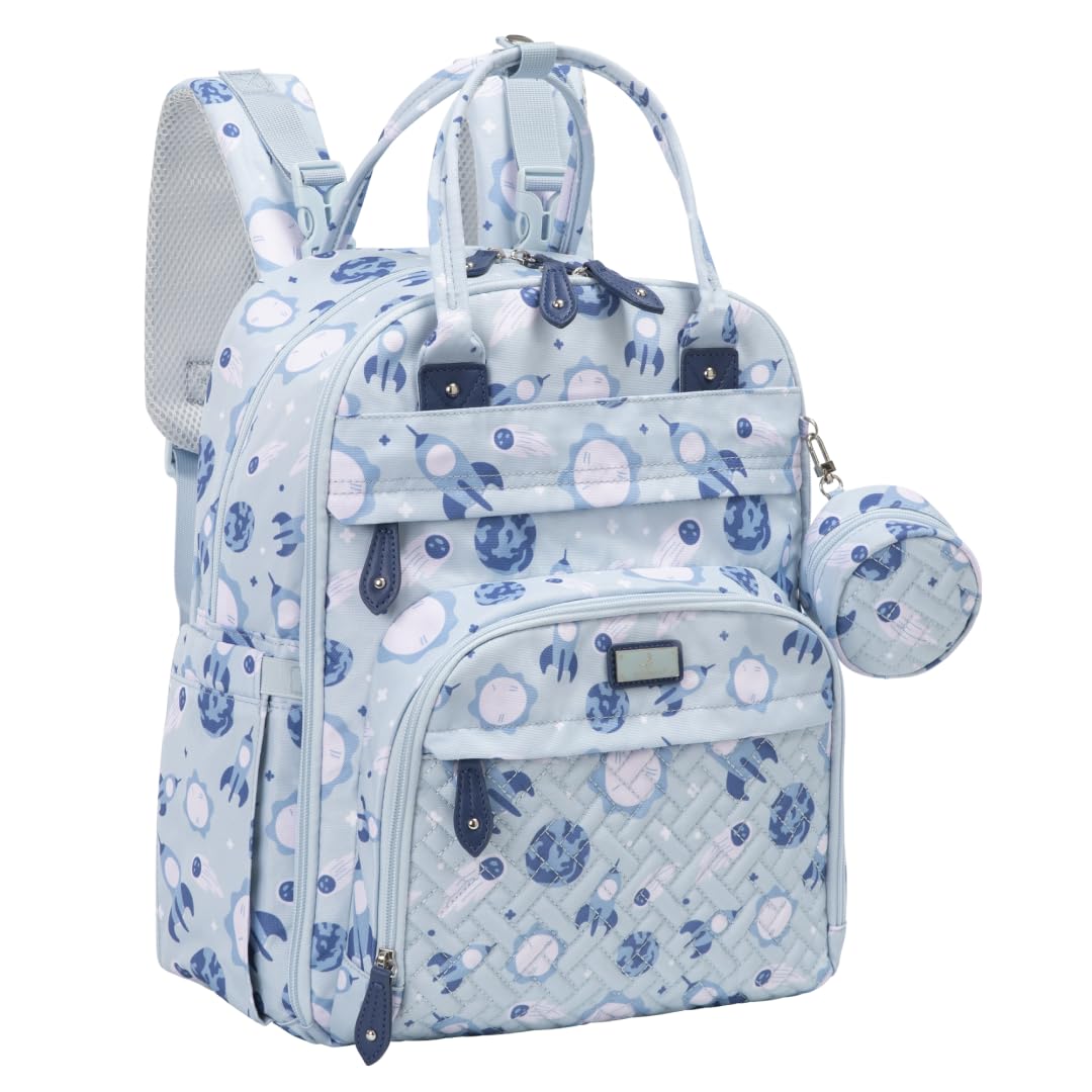 BabbleRoo Diaper Bag Backpack - Baby Essentials Travel Tote - Multi function Water Resistant Diaper Bag, Travel Essentials Baby Bag with Changing Pad, Stroller Straps & Pacifier Case - Unisex, Pink