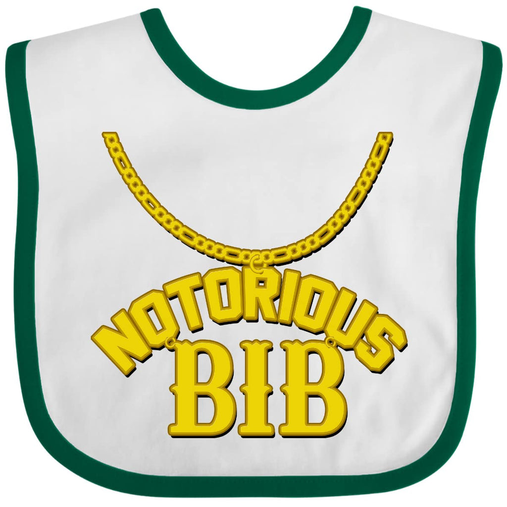 inktastic Notorious Bib Baby Bib White and Green 1c5d1