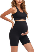 Lataly Women's Maternity 2 Piece Outfit Set - Bra & Shorts for Pregnancy - Yoga workout Lounge Wear Sets