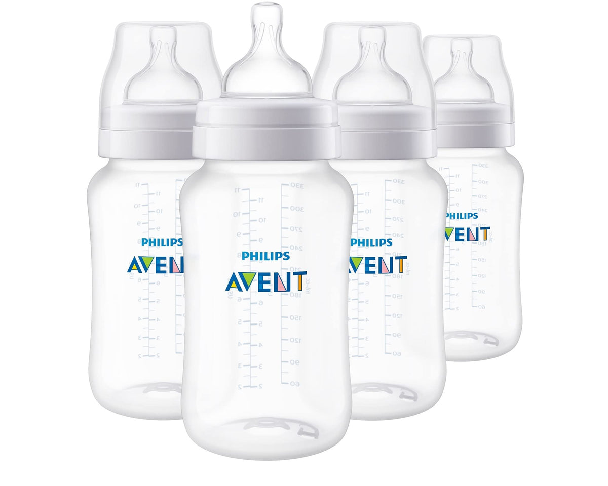 Philips Avent Anti-Colic Baby Bottle with AirFree Vent, Medium Flow, 9 oz