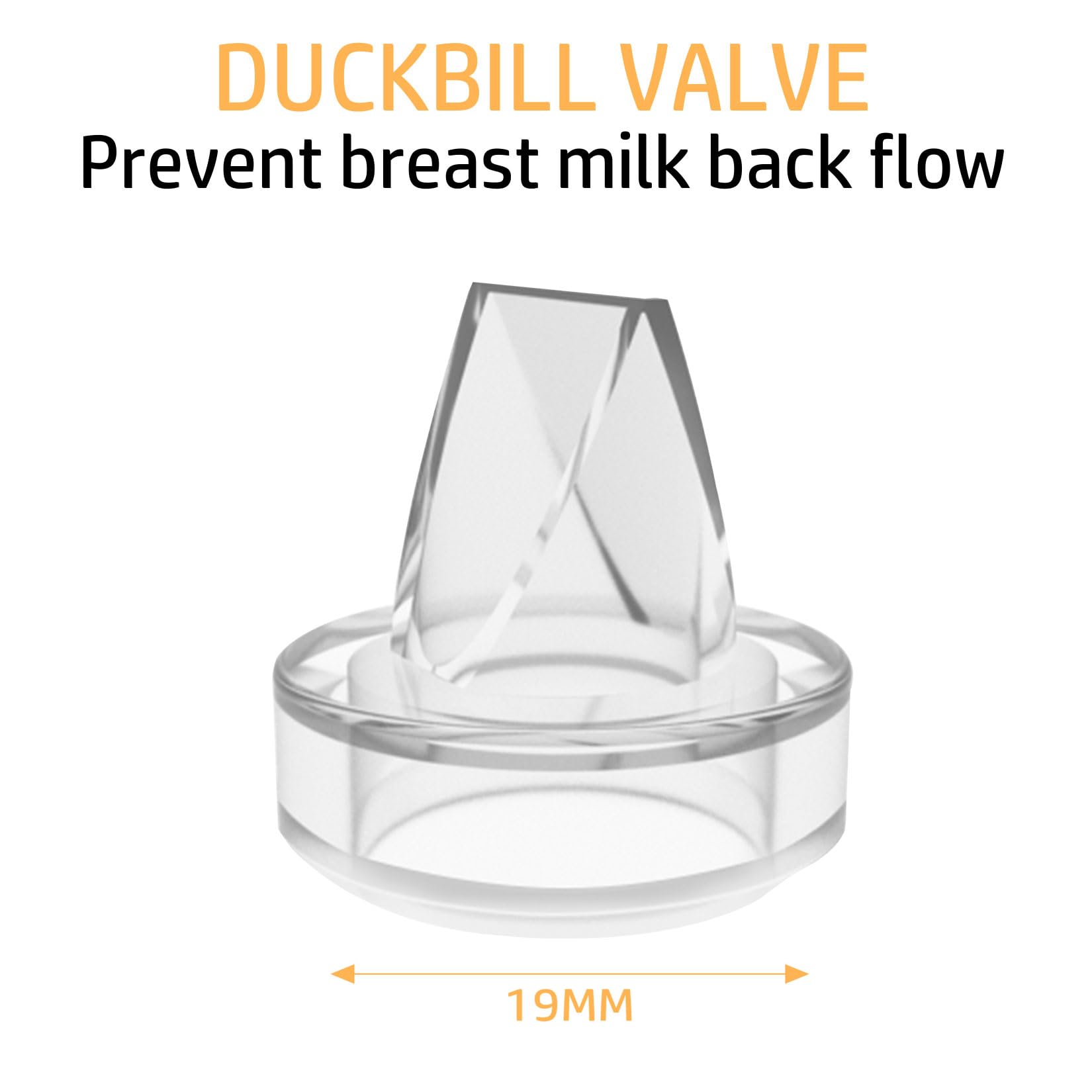 6 Pack Silicone Duckbill Valve Compatible with S9 / S12 / S9Pro / S12Pro Wearable Breast Pump, Electric Breast Pump Parts Accessories