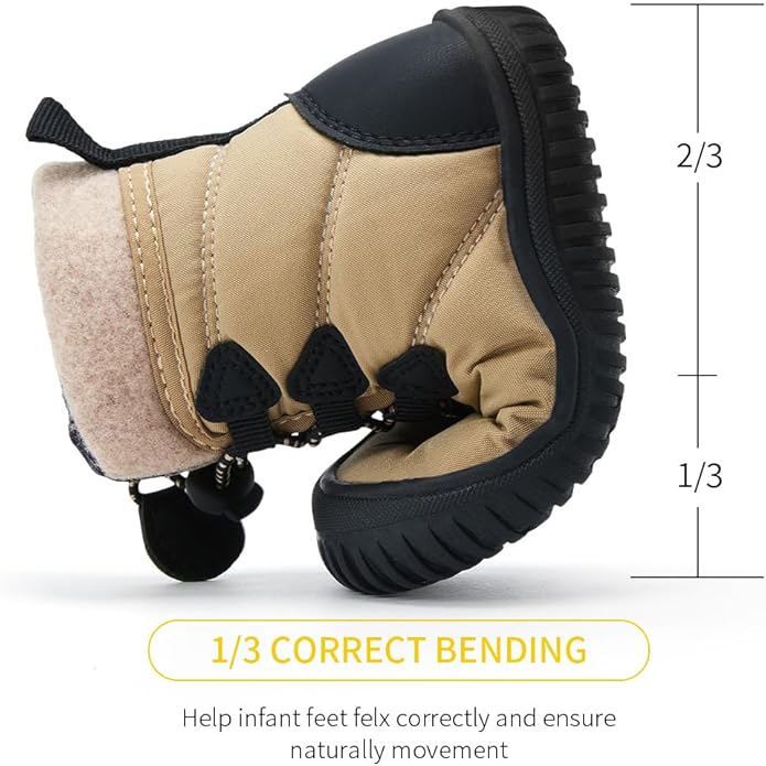BMCiTYBM Toddler Baby Winter Snow Boots Boy Girl Faux Fur Warm Non Slip First Walking Infant Shoes