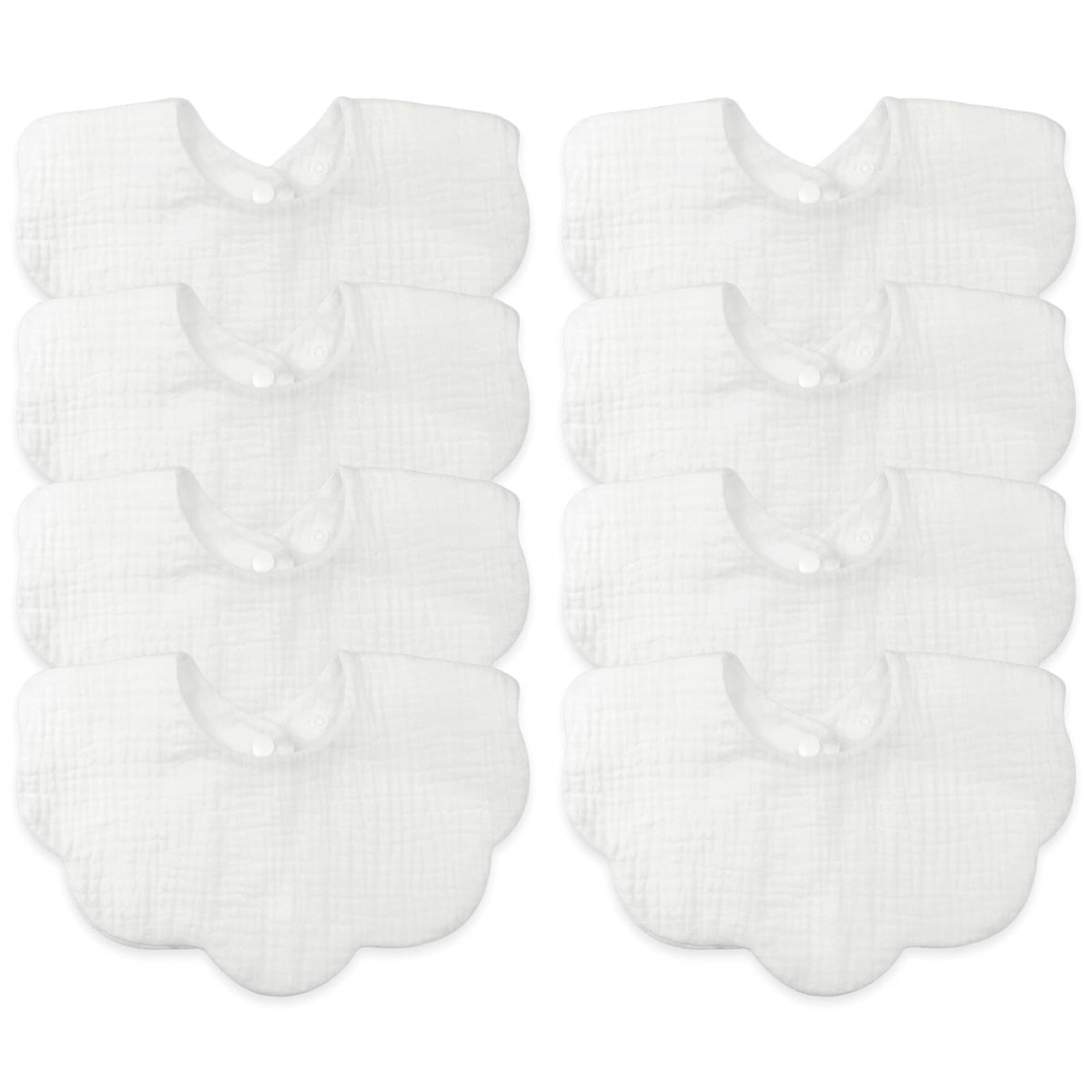 DOSMINE Organic Cotton Muslin Baby Bibs 8-Layer Drool Bibs