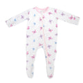 Bamboo Little Soft Baby Footie Pajamas, Baby Clothes, Newborn Sleepers, 95% Viscose and 5% Spandex, Butterfly, 9-12 Months