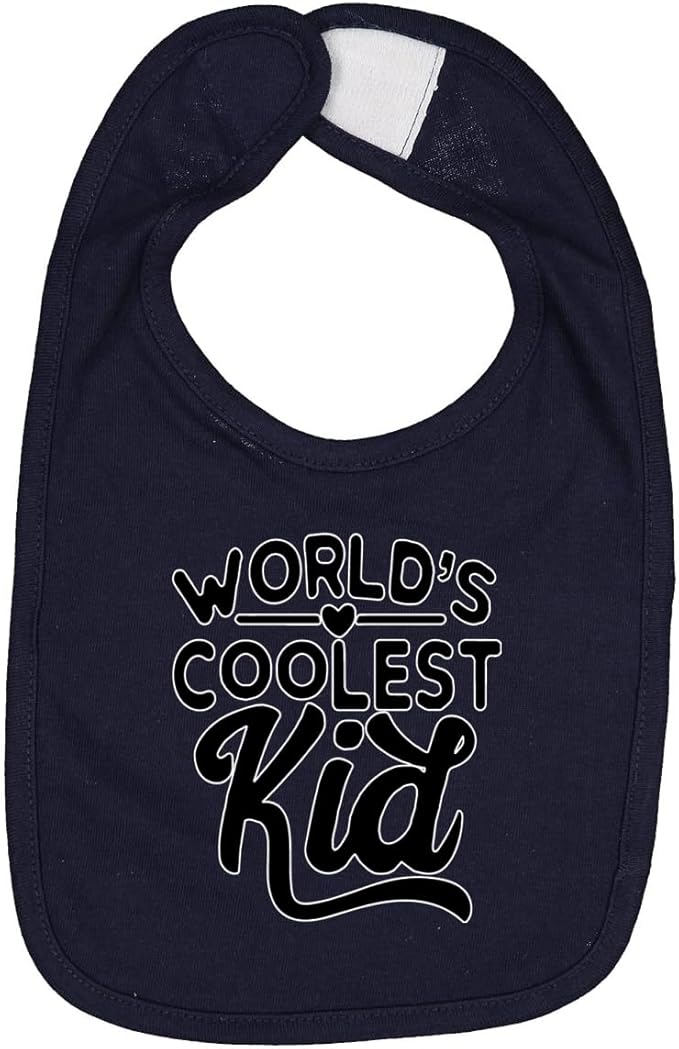 World's Coolest Kid Funny Cute Humor Infant Premium Jersey Baby Bib