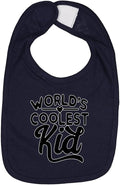 World's Coolest Kid Funny Cute Humor Infant Premium Jersey Baby Bib