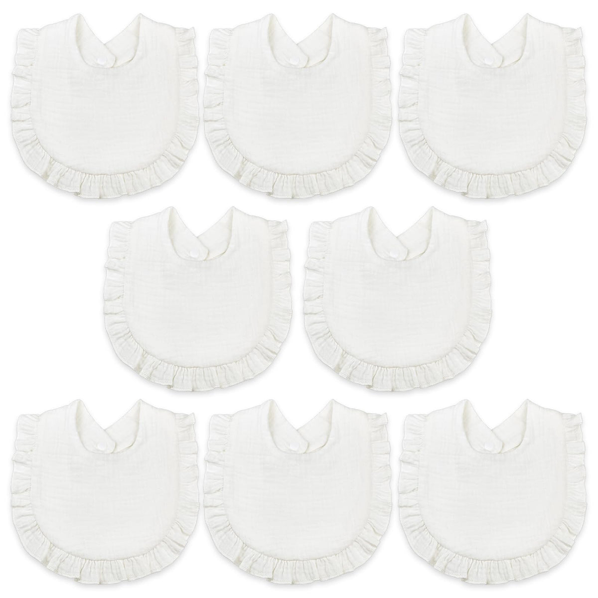 DOSMINE Muslin Baby Bibs 4-Layer Colorful Drool Bibs 8 Pack