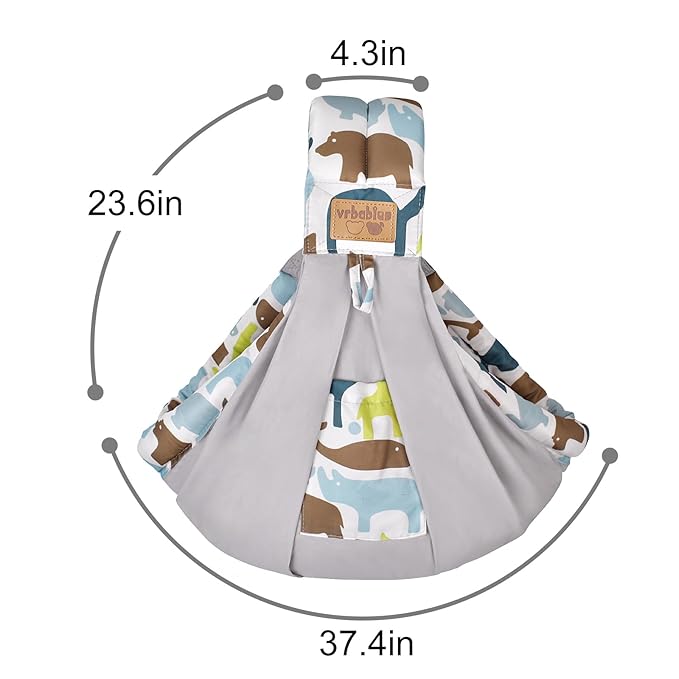 Baby Sling Carrier Newborn, Adjustable Easy Wearing Baby Nursing Warp Sling, New Mom Dad Soft Cotton Baby Front Holder Carrier for Infant Toddler Life Travel Essential Gifts