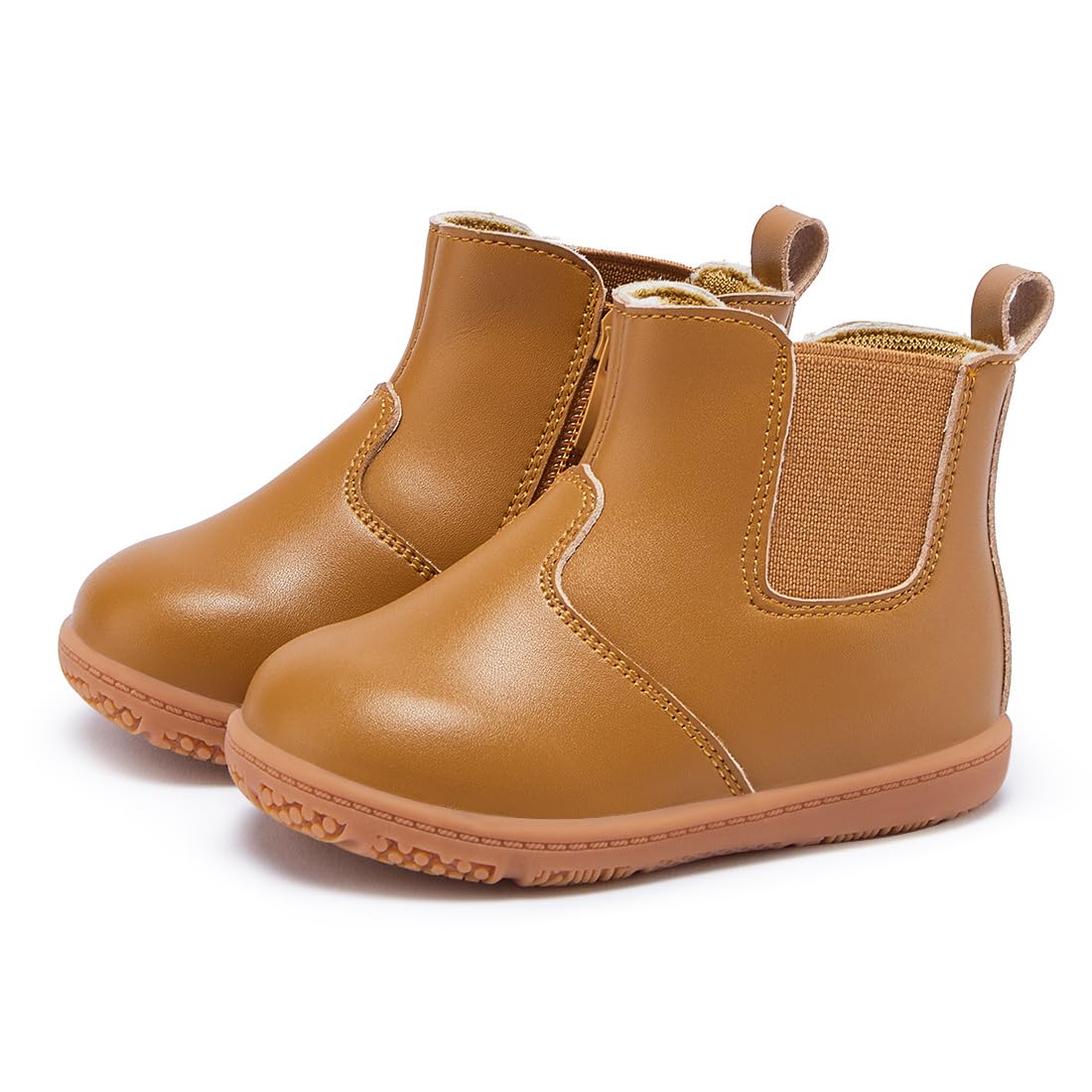 BMCiTYBM Baby Girls Boys Boots High Top First Walking Shoes Brown Size 18-24 Months Toddler