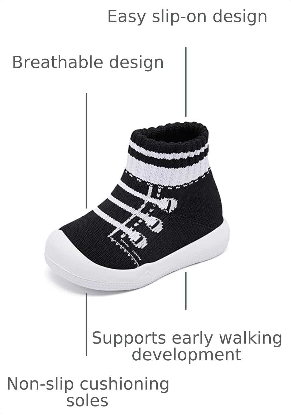 Engtoy Baby Shoes Toddler Walking Shoes Baby Sock Shoes Infant Non-Slip Breathable Slippers Boys &Girls Slip On Sneakers