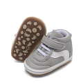 Clowora Baby Boys Girls Shoes Non-Slip Rubber Sole Sneakers Infant First Walking Toddler Crib Shoes Newborn Loafers Flats. (0612/Grey,6-12 Months)