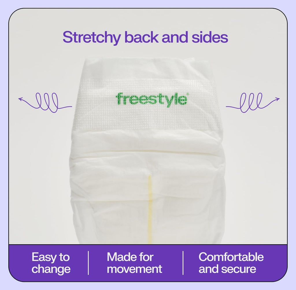 Freestyle BambooTek Diapers – (Size 3) Hyper Absorbent & Non-Toxic – Disposable Diapers for Sensitive Skin – Ultra Soft Diaper's (16-28 lbs) – 56 Count