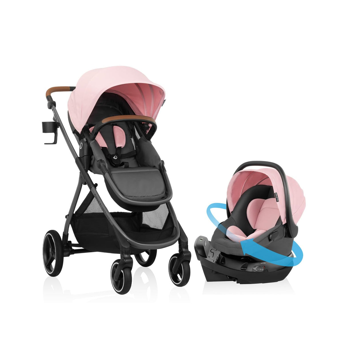 Evenflo Shyft Intuiti Travel System w/ Revolve180 LiteMax NXT Rotating Car Seat