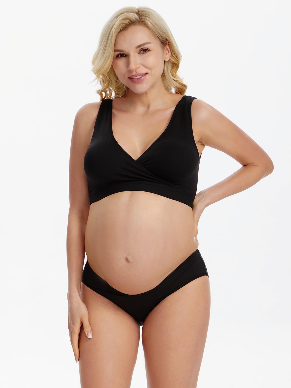 Angelhood 6 Pack Womens Cotton Maternity Underwear,Healthy Maternity Pregnancy Panties Postpartum Mother Under Bump Underwear XX-Large