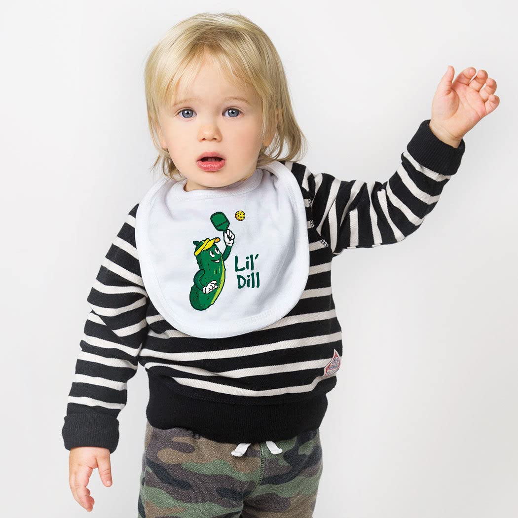 ChalkTalkSPORTS Pickleball Baby Bib - Lil Dill - Velcro Closure