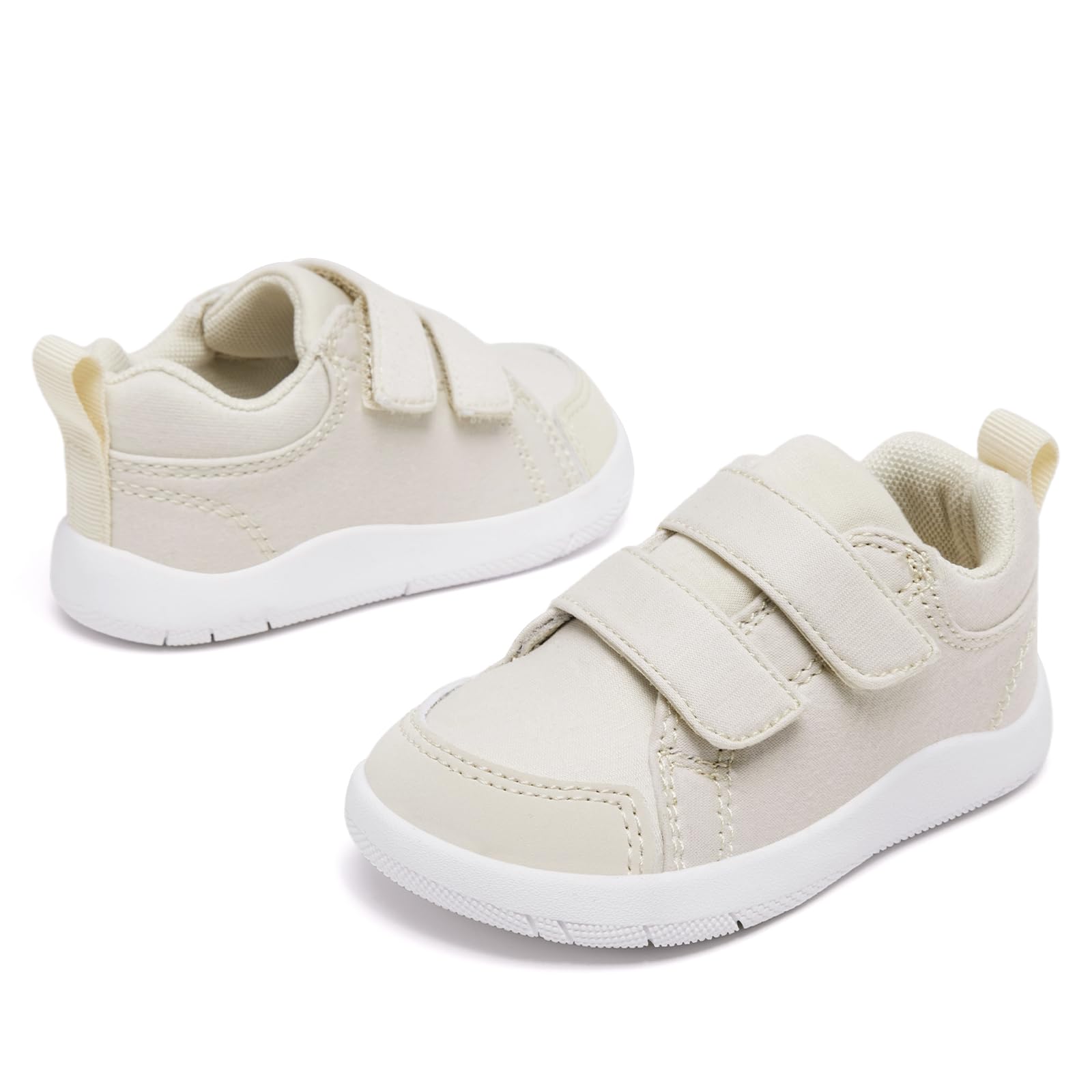 MORENDL Toddler Shoes Baby Wide Toe Box Barefoot Shoes Boy Girl Walking Shoes Non-Slip Minimalist Sneakers Comfort Zero Drop Tennis Outdoor Activities Khaki 12-15 Months