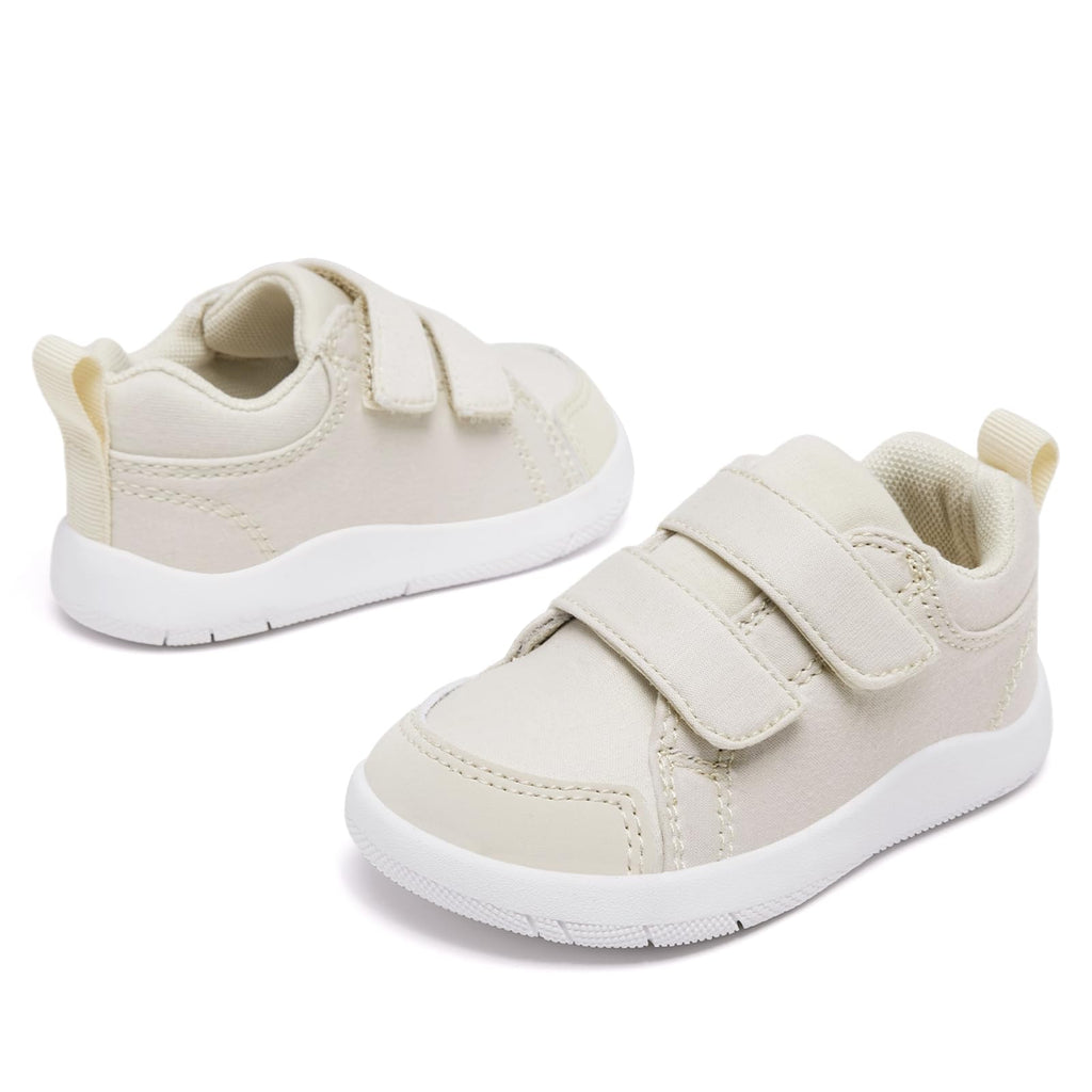 MORENDL Toddler Shoes Baby Wide Toe Box Barefoot Shoes Boy Girl Walking Shoes Non-Slip Minimalist Sneakers Comfort Zero Drop Tennis Outdoor Activities Khaki Size 7