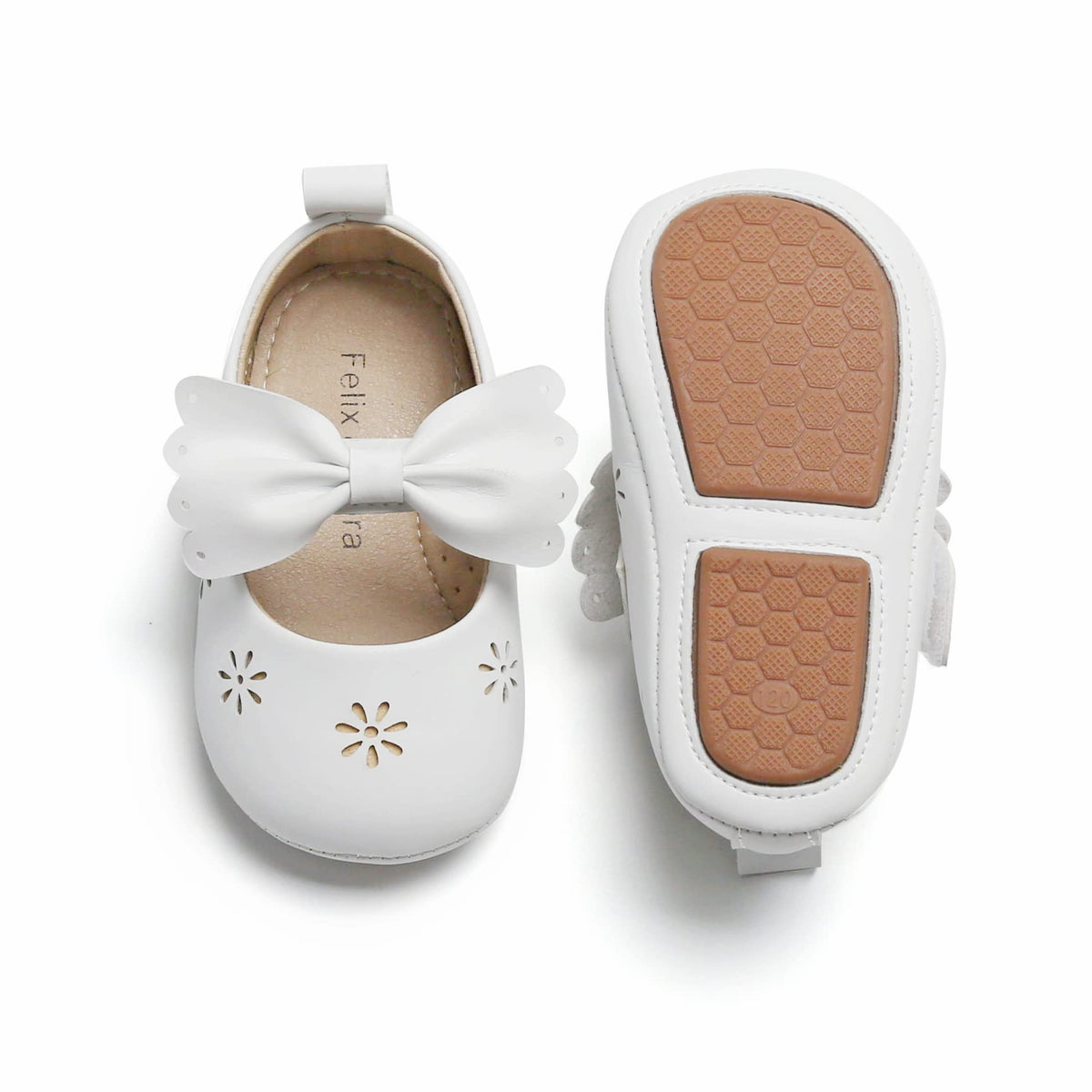 Felix & Flora Gold Baby Shoes Girl 6-12 Months - Infant Baby Walking Moccasinss Rubber Sole Crib Shoes(Gold,6-9 Months)