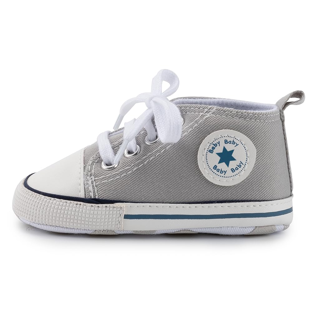Meckior Save Beautiful Baby Girls Boys Canvas Sneakers Soft Sole High-Top Ankle Infant First Walkers Shoes