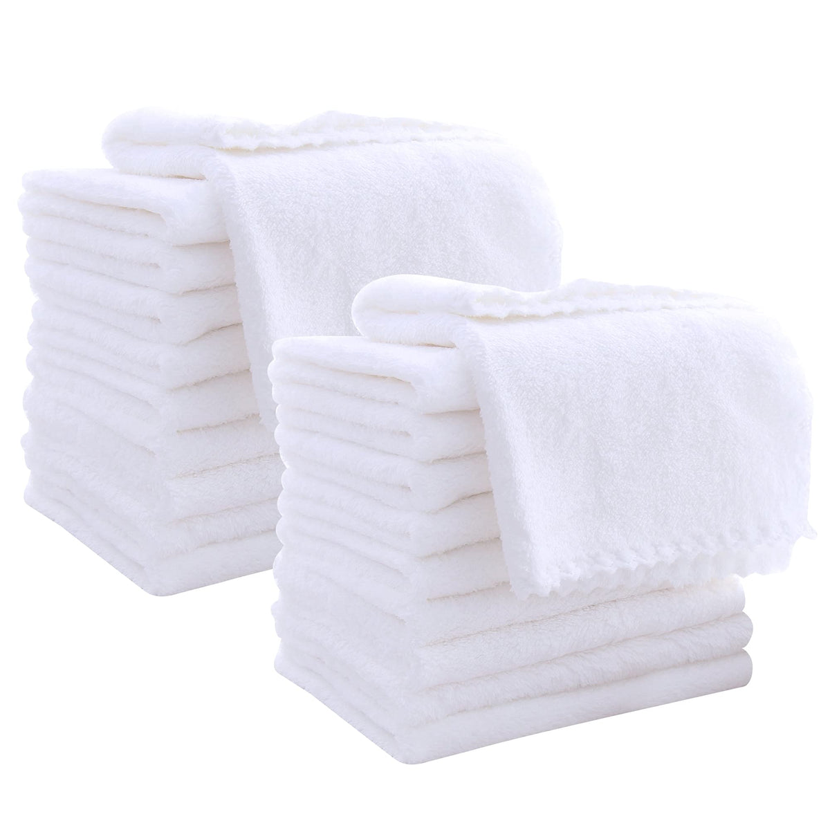 Spotted Play 16 Pack Burp Cloths for Baby - 20" x 10" Ultra Absorbent Coral Fleece Burping Cloths, Newborn Towel - Milk Spit Up Rags - Grey