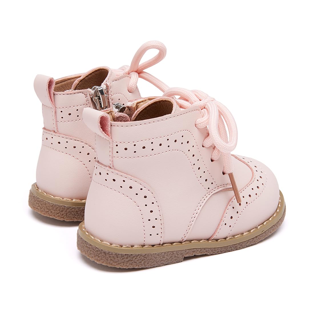 BMCiTYBM Baby Boys Girls Boots Infant Oxford Shoes First Walking Booties for All Seasons for 6 9 12 15 18 24 Months Pink Size 6-12 Months Infant