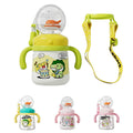 FRAGRANTGARDEN Drinking Cup With Whale Squirt, Weighted Sippy Cups With Adjustable Straps, 300ml Whale Water Cups With Silicone Soft Tip, Portable Leak Proof Straw Sippy Cup For Kids (A-Green)
