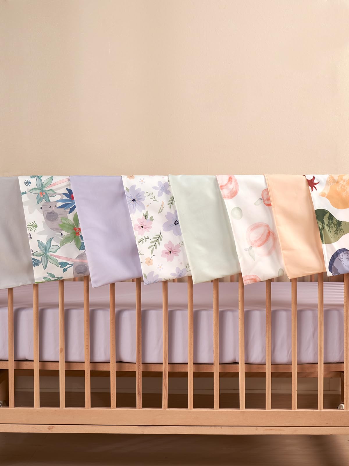 TILLYOU Toddler Pillowcases 13 x 18 Travel Pillow Case 2 Pack, Kids Pillowcases Machine Washable with Envelope Closure, Brilliant Little Flowers