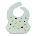 Loulou Lollipop Waterproof Silicone Feeding Bib for Babies & Toddlers, Catch-All Pouch, Easy Clean, 3–36 Months – Sushi