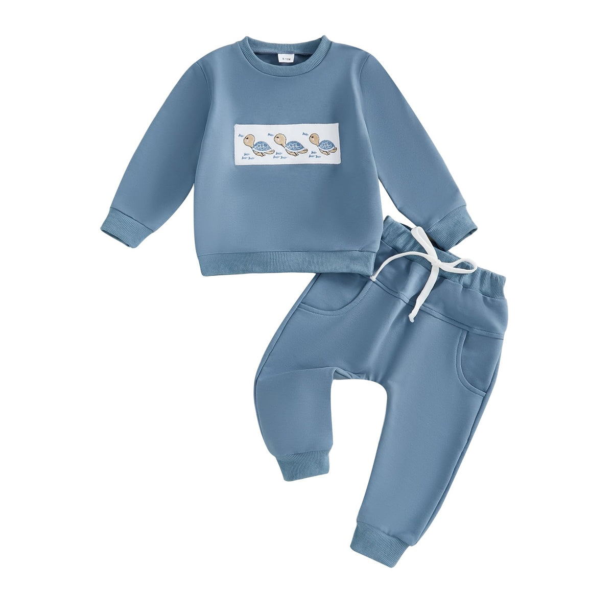 Nyapruwe Toddler Baby Boys Fall Winter Outfits Funny Print Top Pants Set (Green G-animals, 2-3T)