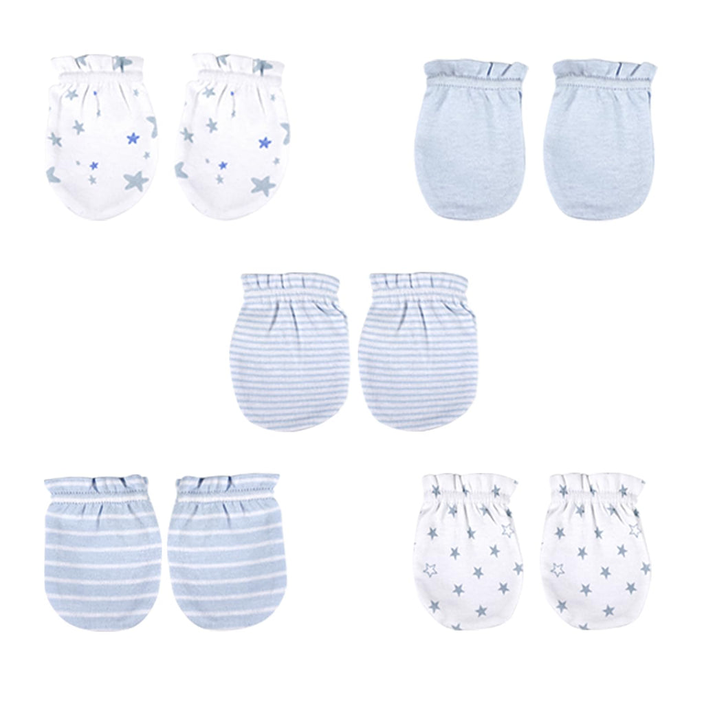 5 Pairs Unisex Baby Mittens No-Scratch 0-6 Months New Born