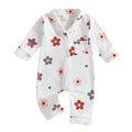 Balaflyie Baby Girl Button Down Pajamas Romper One-Piece Jumpsuit Long Sleeve Sleeper Infant Sleepwear (Daisy&White,18-24 Months)