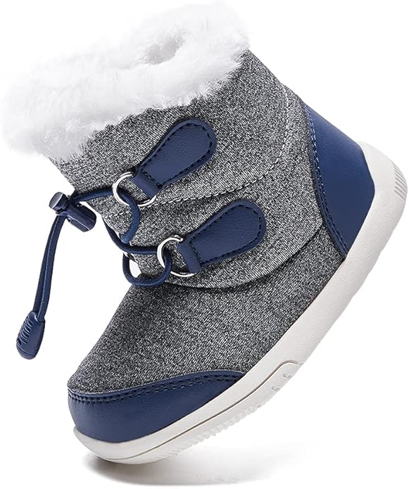 BMCiTYBM Toddler Baby Snow Boots Winter Shoes Boys Girls Cold Weather Baby Faux Fur Shoes